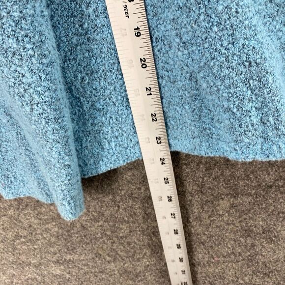 Sigrid Olsen Sweater Pullover Women L Large Blue Knit Wool V-Neck Long Sleeve - Picture 8 of 9